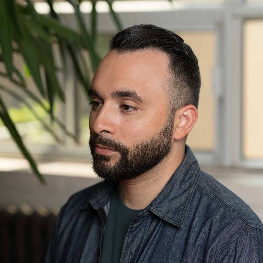 Headshot of Timothy Rodrigues, photo by Mathieu Samson