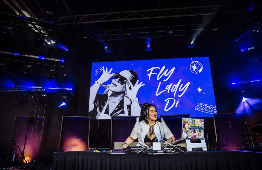 DJ Fly Lady Di, photo by Marie-Andrée Lemire