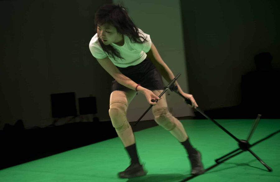 Photo of Camille Huang in LABdiff 6, photo by Sandra-Lynn Bélanger