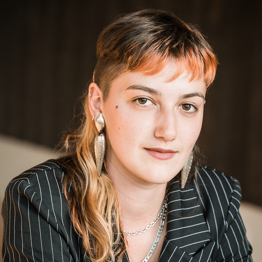 Headshot of Pénélope Dulude-de Broin, photo credit Maxime Côté
