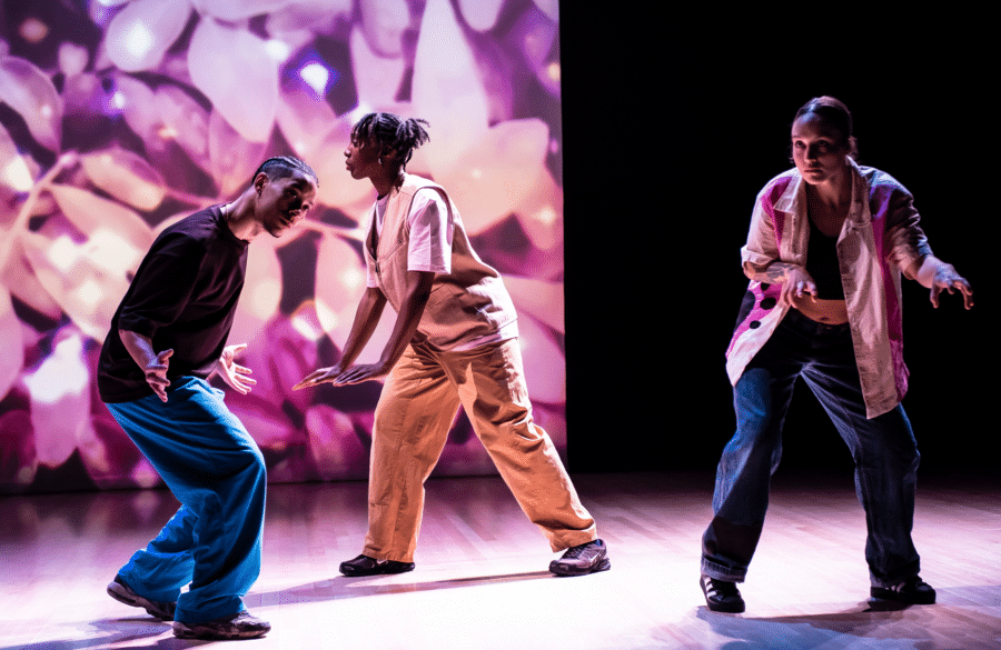 Gaëlle Fabre, Anthony Palomeque and Mickeline Couturier in Céline Richard Robichon's imagé, photo by Sandra Lynn Bélanger