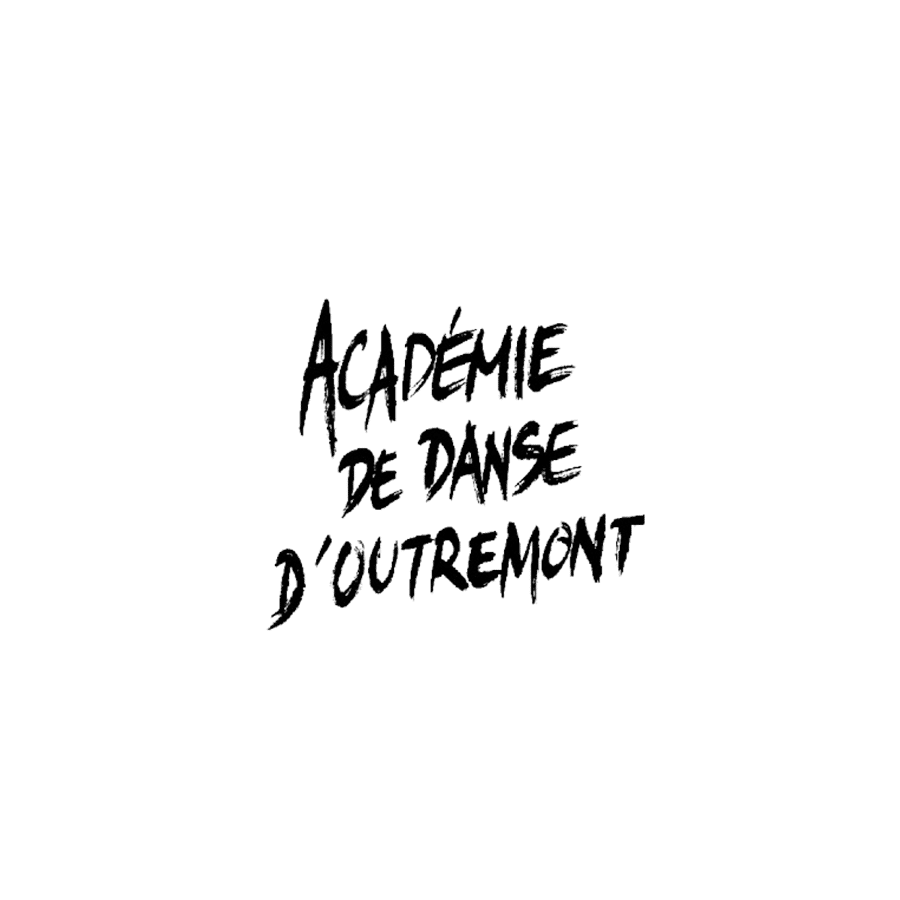 Logo de l'Académie de danse d'Outremont, noir et blanc